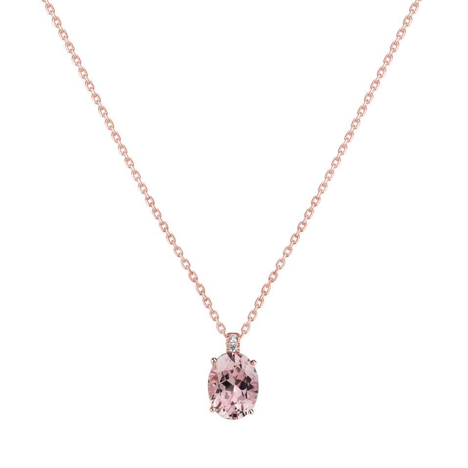 Náhrdelník s diamanty morganitem Aurora