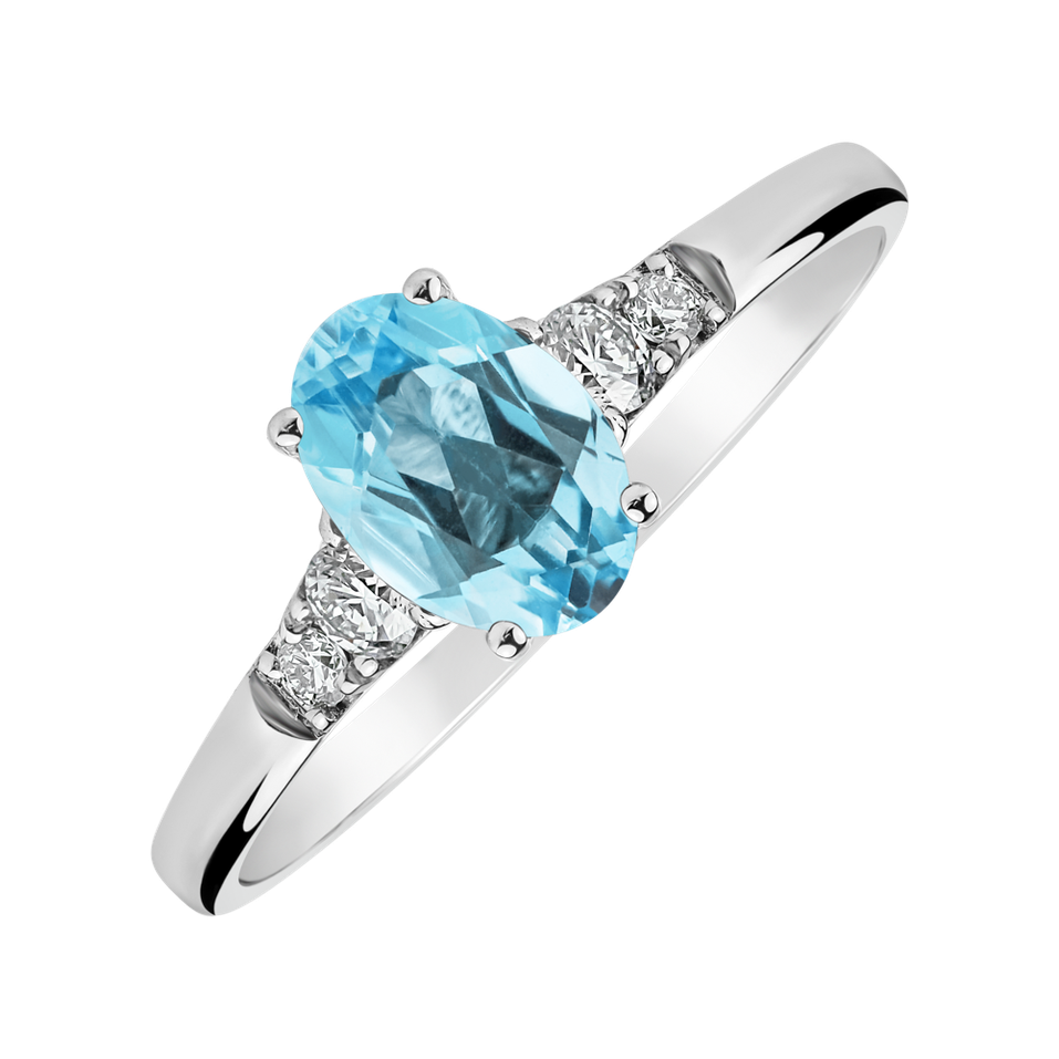 Prsten s diamanty a topazem Melisandra