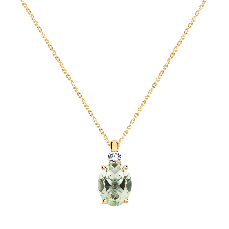 Náhrdelník s diamantem a ametystem Asuan