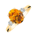 Prsten s diamanty a citrínem Asuan2