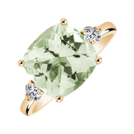 Prsten s diamanty a ametystem The Countess