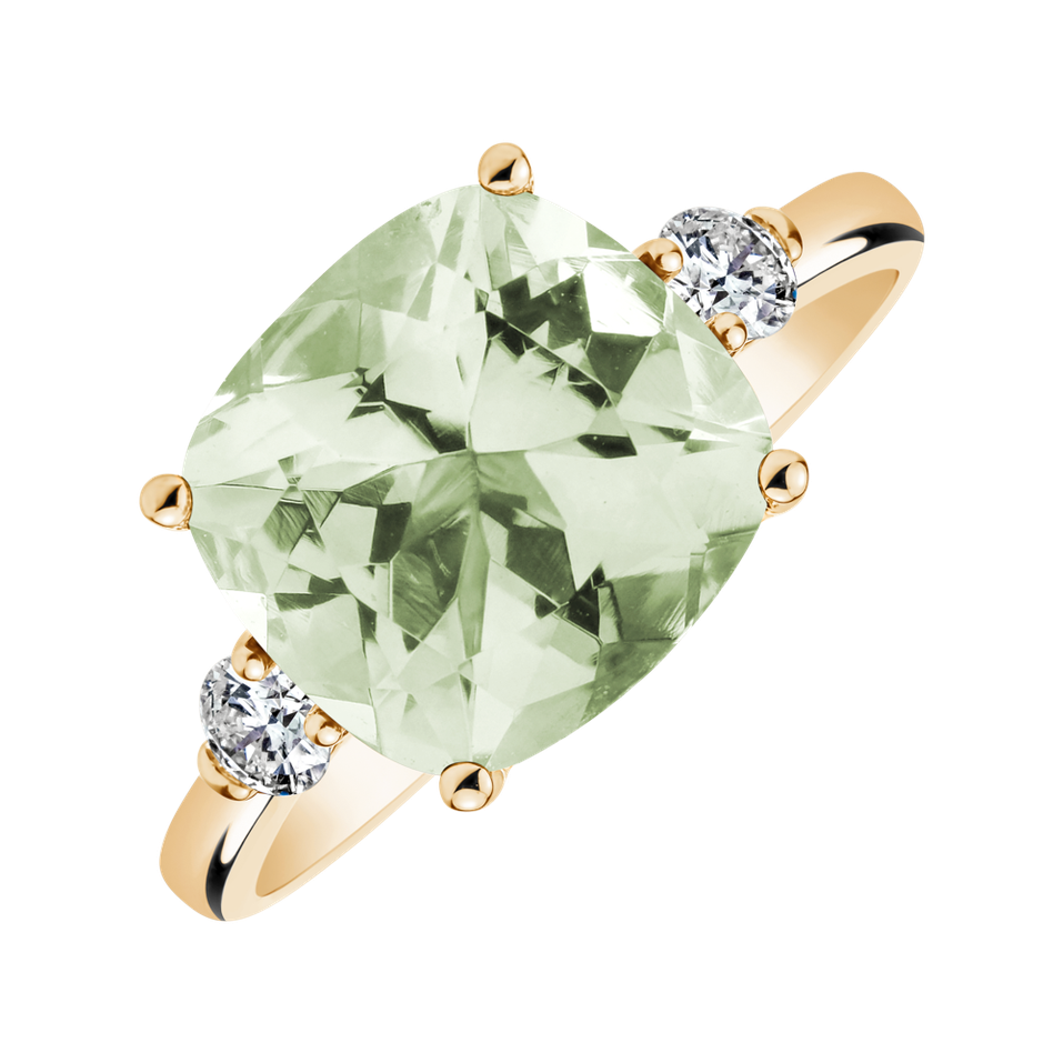 Prsten s diamanty a ametystem The Countess