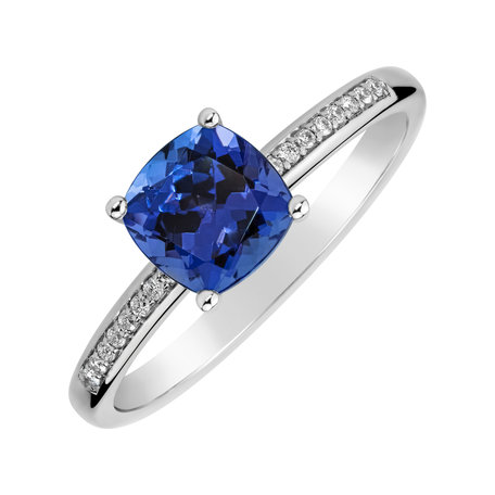 Prsten s diamanty a tanzanitem Melody Symphony