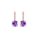 Náušnice s diamanty a ametystem Carleton2