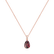 Náhrdelník s diamanty a rhodolitem Teardrop2