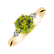 Prsten s diamanty a peridotem Majestic Oasis2