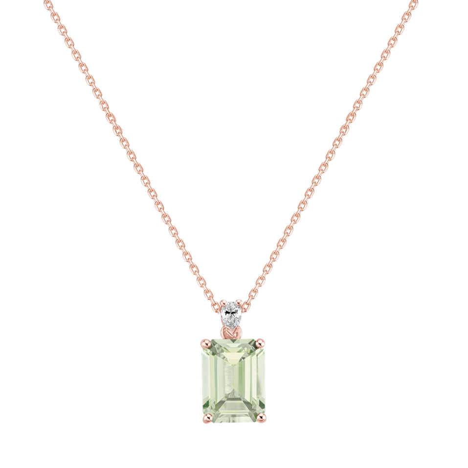 Náhrdelník s diamantem a ametystem Royal Anne