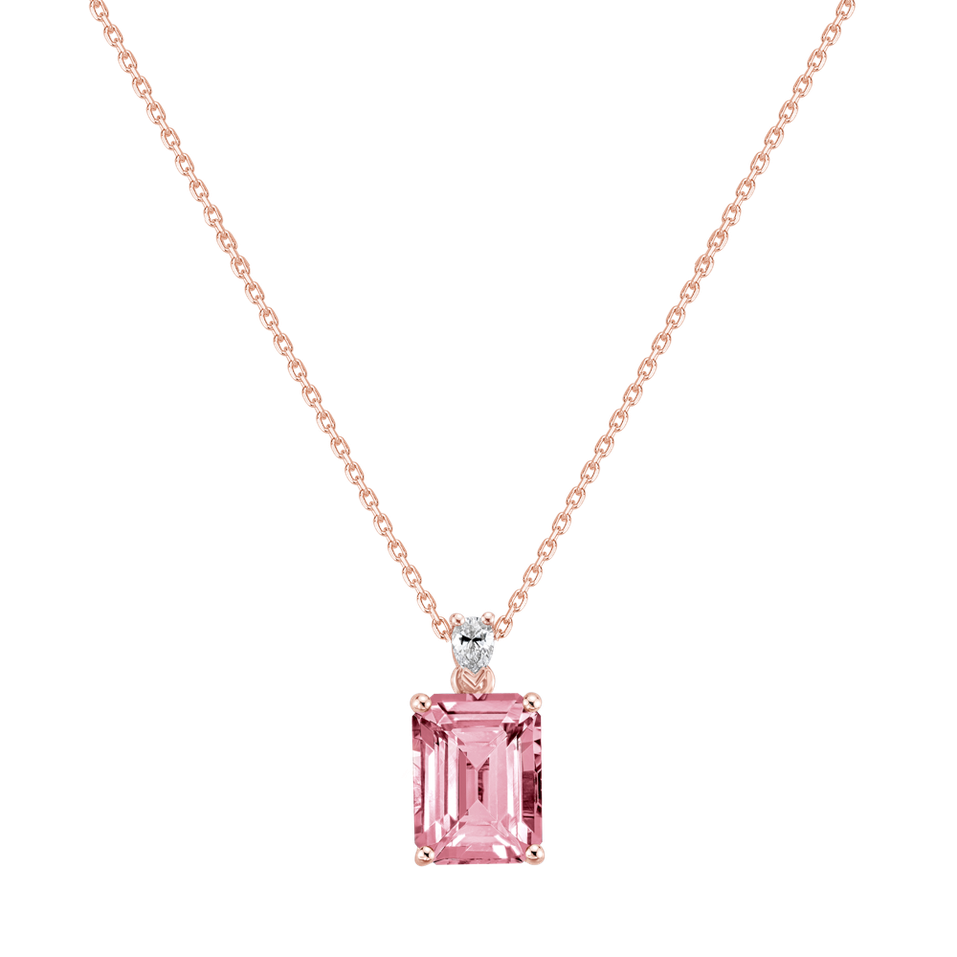 Náhrdelník s diamantem a turmalínem Royal Anne
