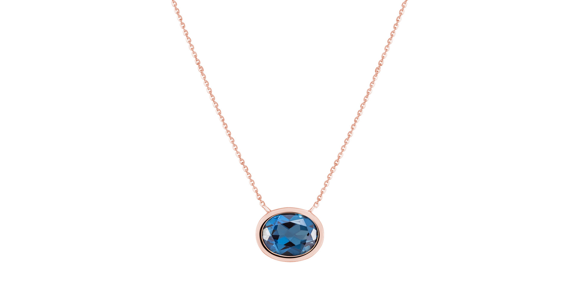 Náhrdelník s topazem Velvet Mirror