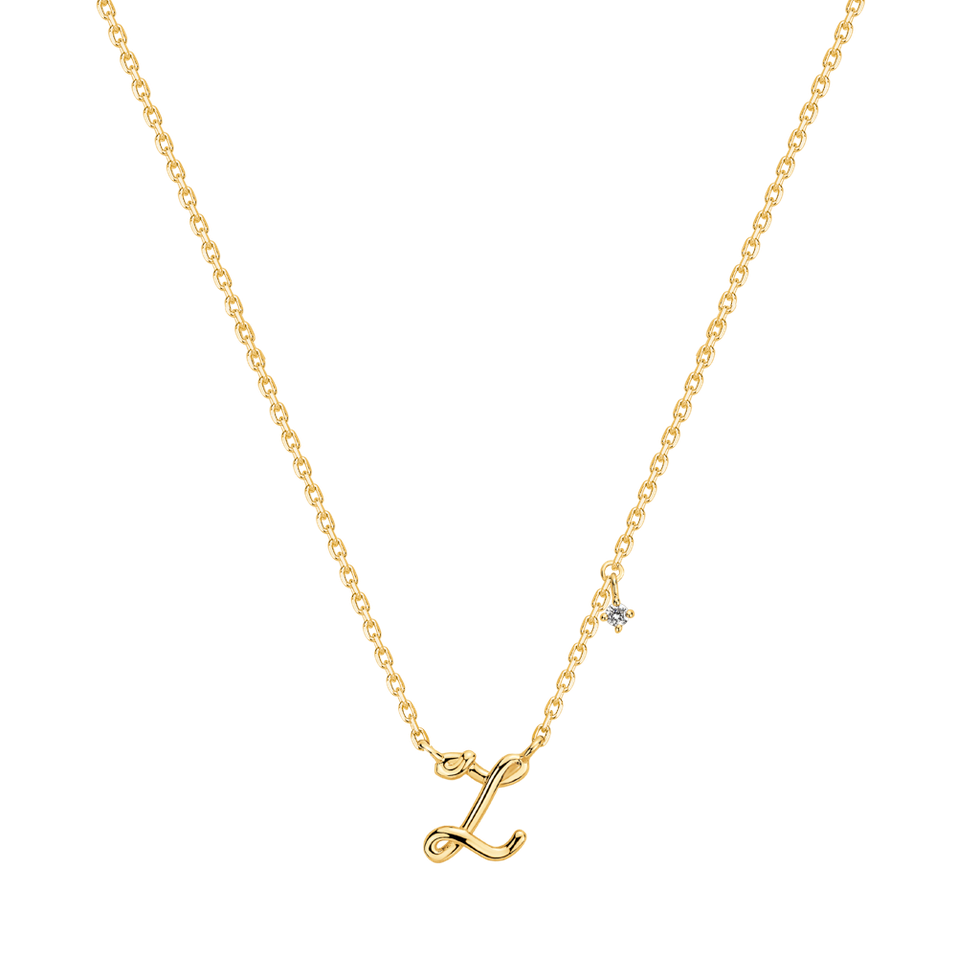 Náhrdelník s diamantem Elegance Letter