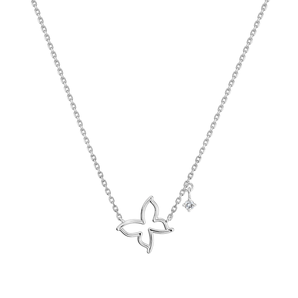 Náhrdelník s diamantem Butterfly’s Shadow