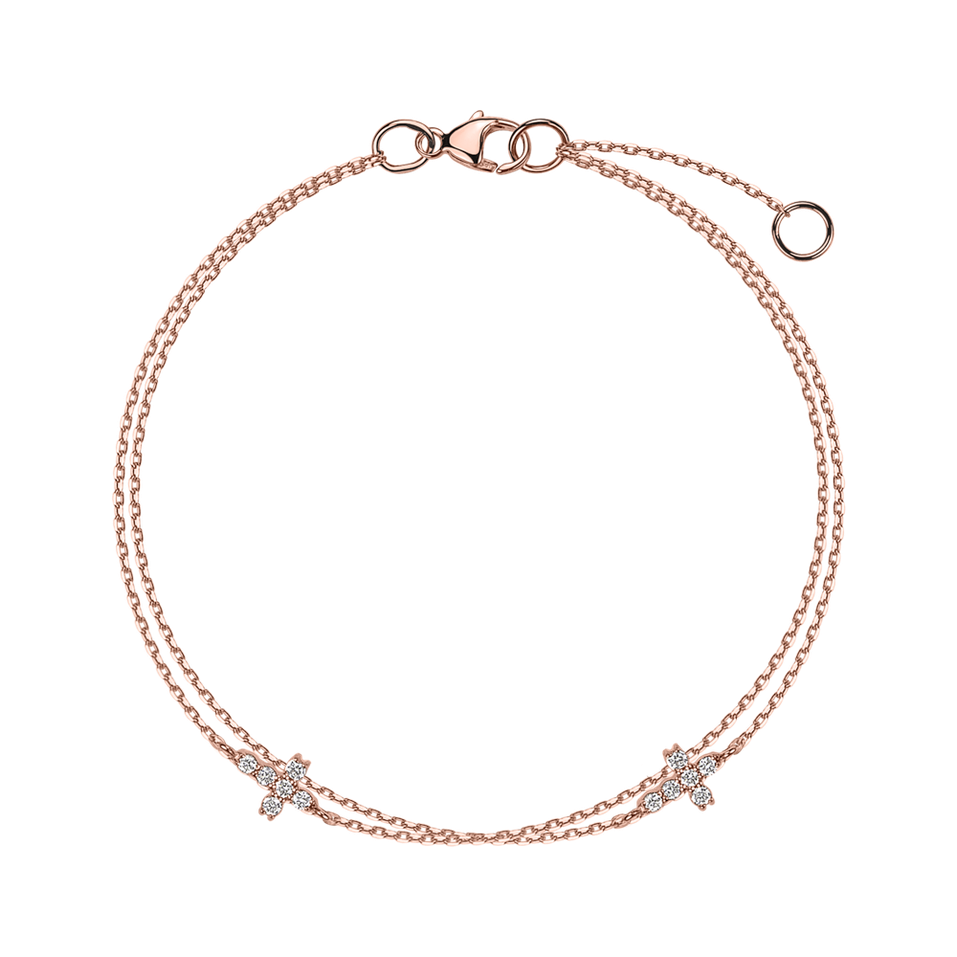Náramek s diamanty Shimmer Cross