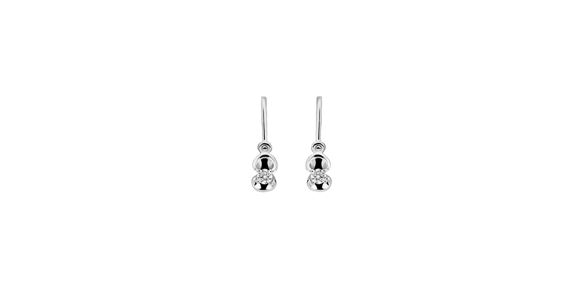Dětské náušnice s diamantem First Diamond