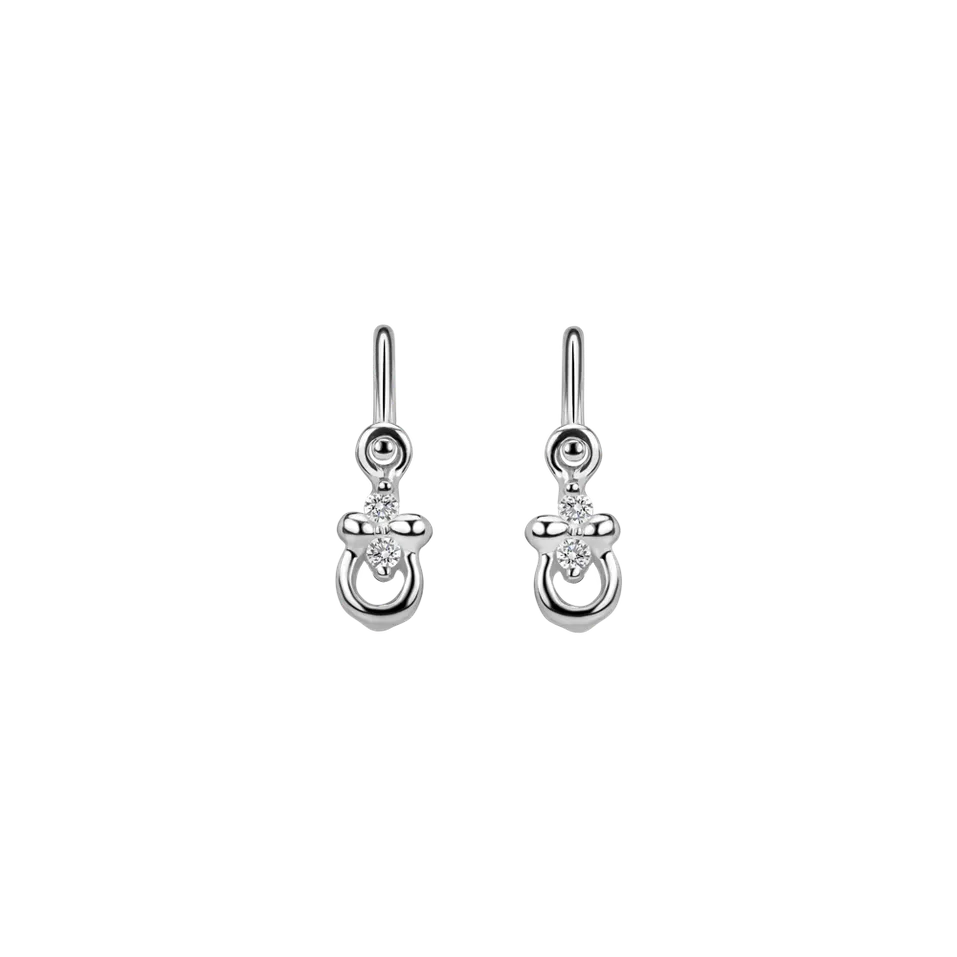 Dětské náušnice s diamanty Bee