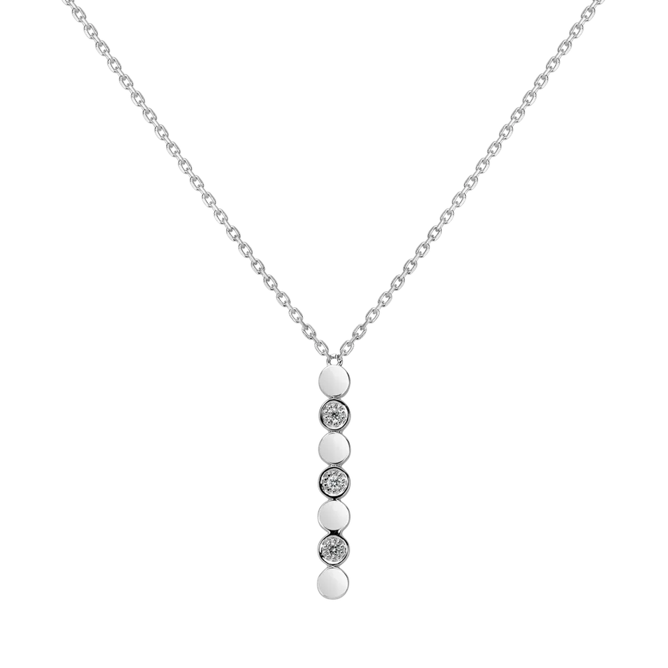 Náhrdelník s diamanty Long Shiny Dots