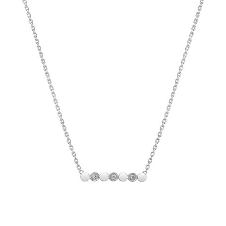 Náhrdelník s diamanty Long Glossy Dots