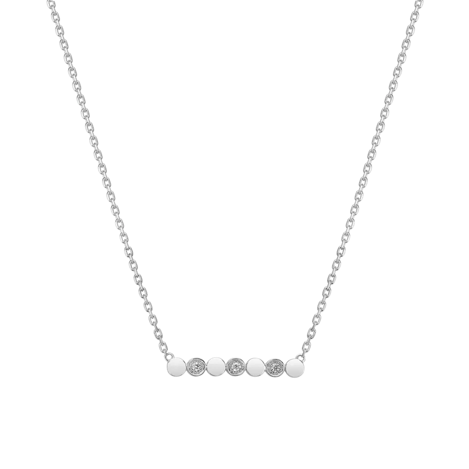 Náhrdelník s diamanty Long Glossy Dots