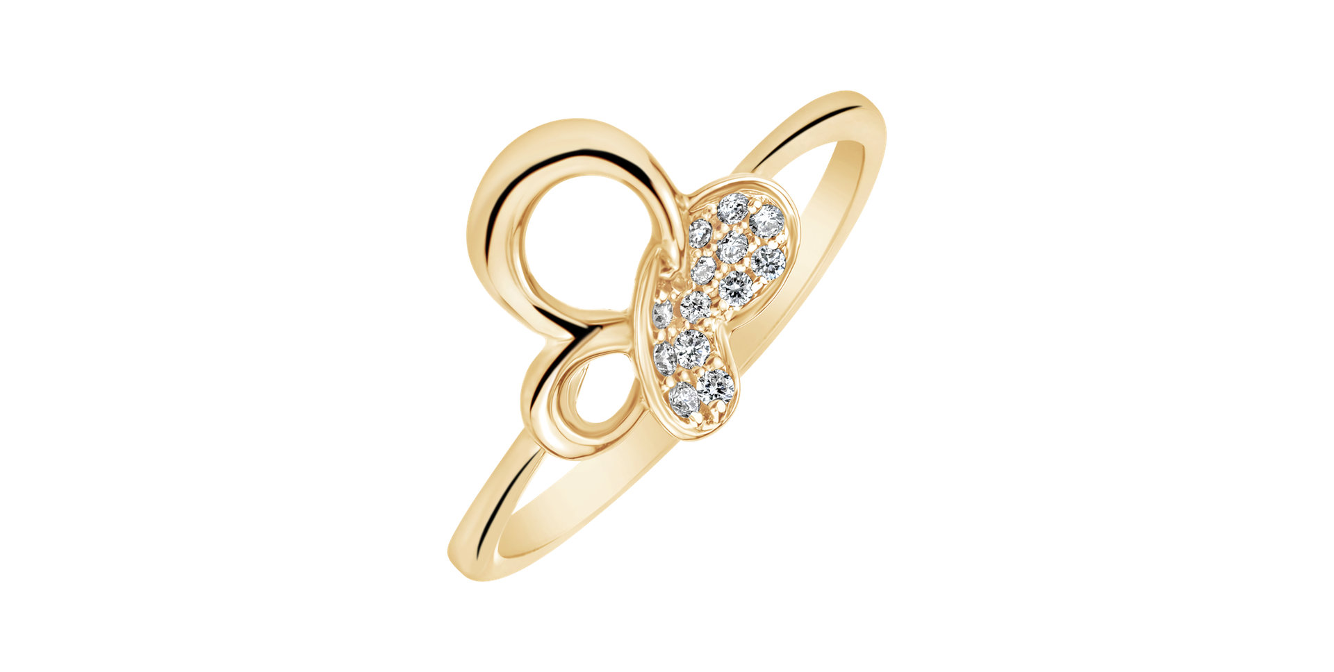 Prsten s diamanty Faelion
