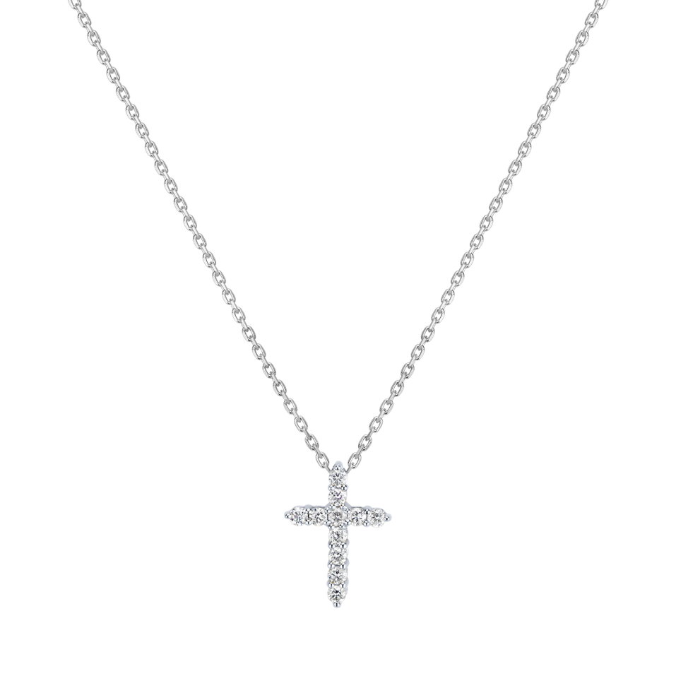 Náhrdelník s diamanty Glittering Cross