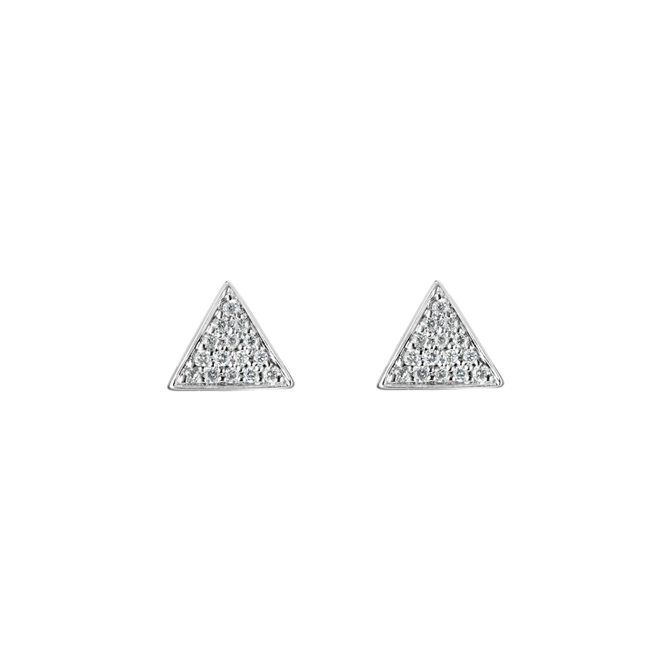 Náušnice s diamanty Glossy Triangle