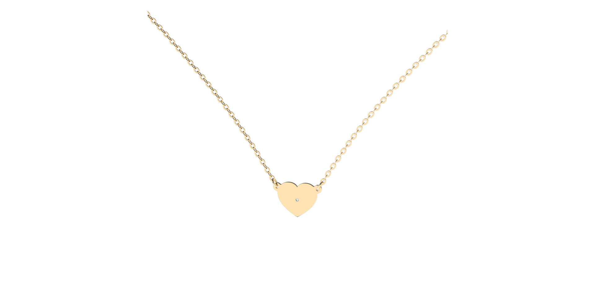 Náhrdelník s diamantem Lovely Heart