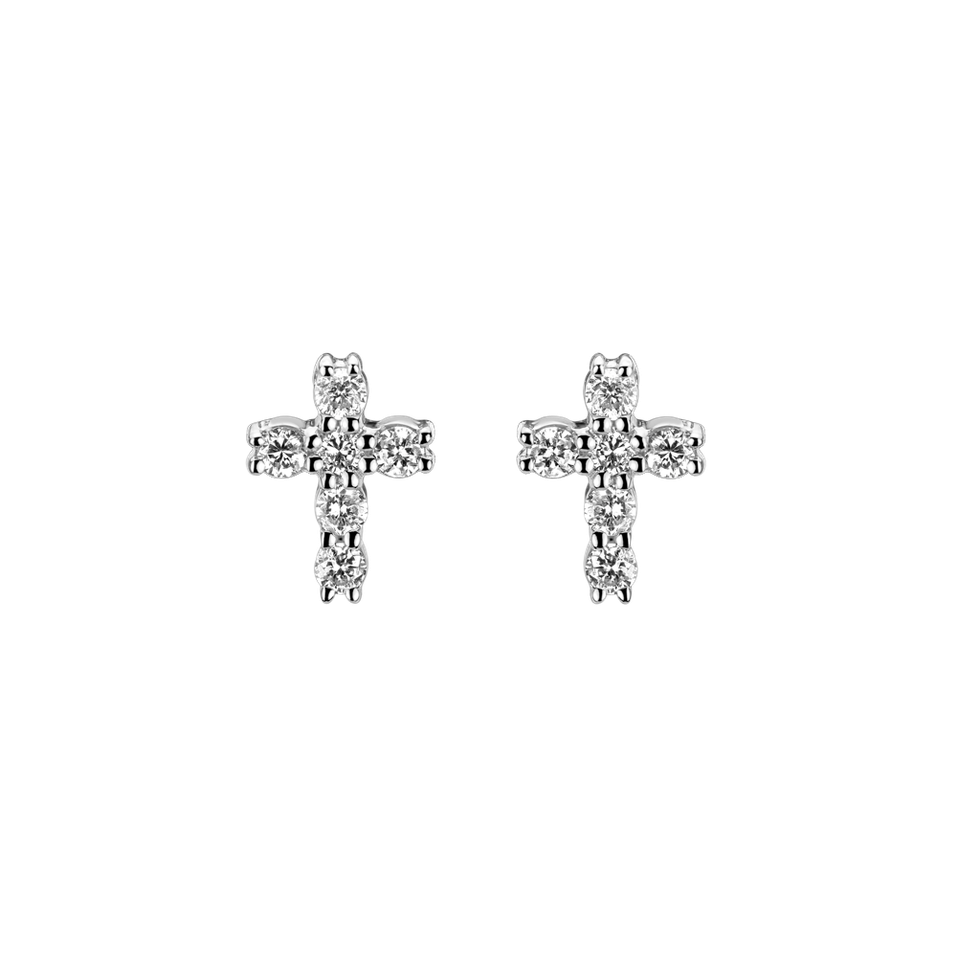 Náušnice s diamanty Cross
