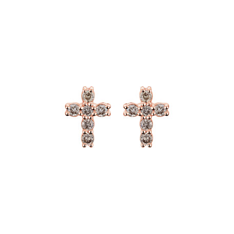 Náušnice s diamanty Cross