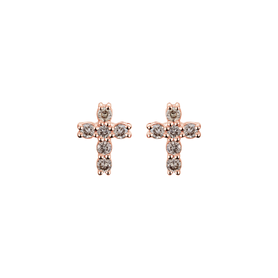 Náušnice s diamanty Cross