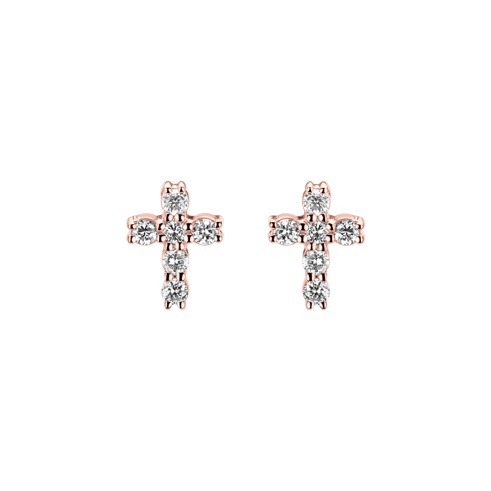 Náušnice s diamanty Cross