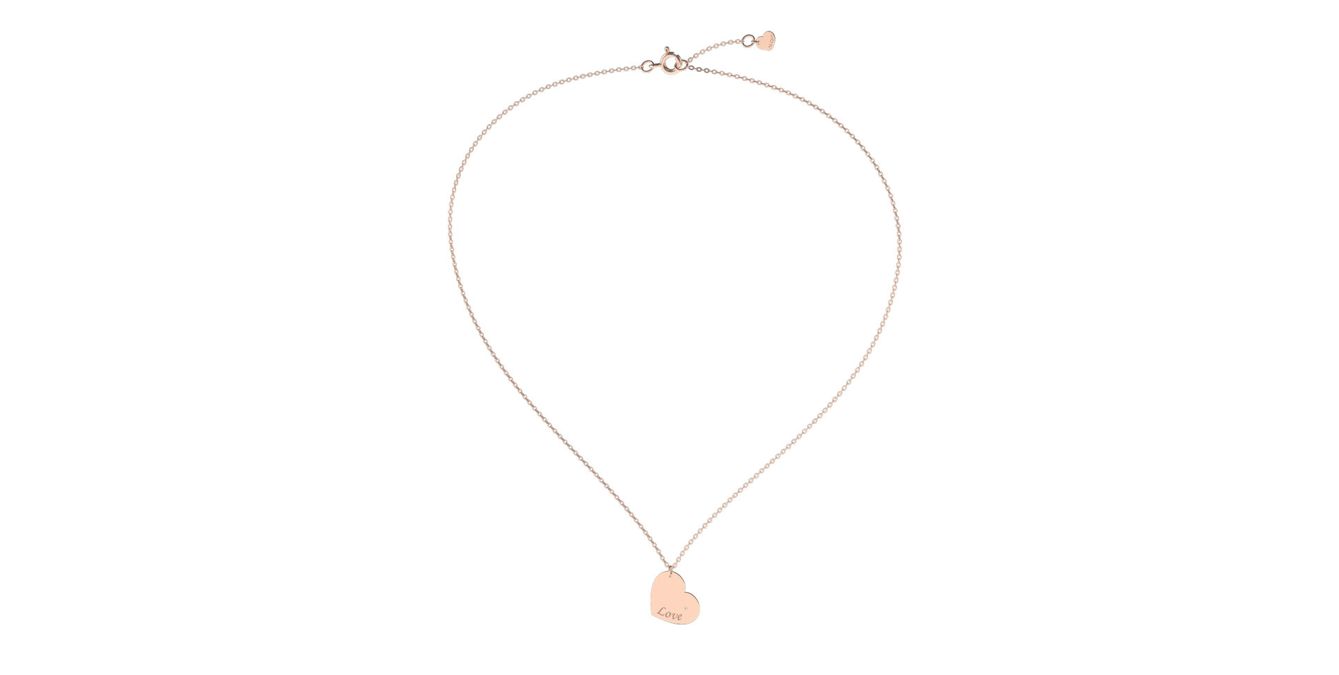 Náhrdelník s diamantem Amour Heart