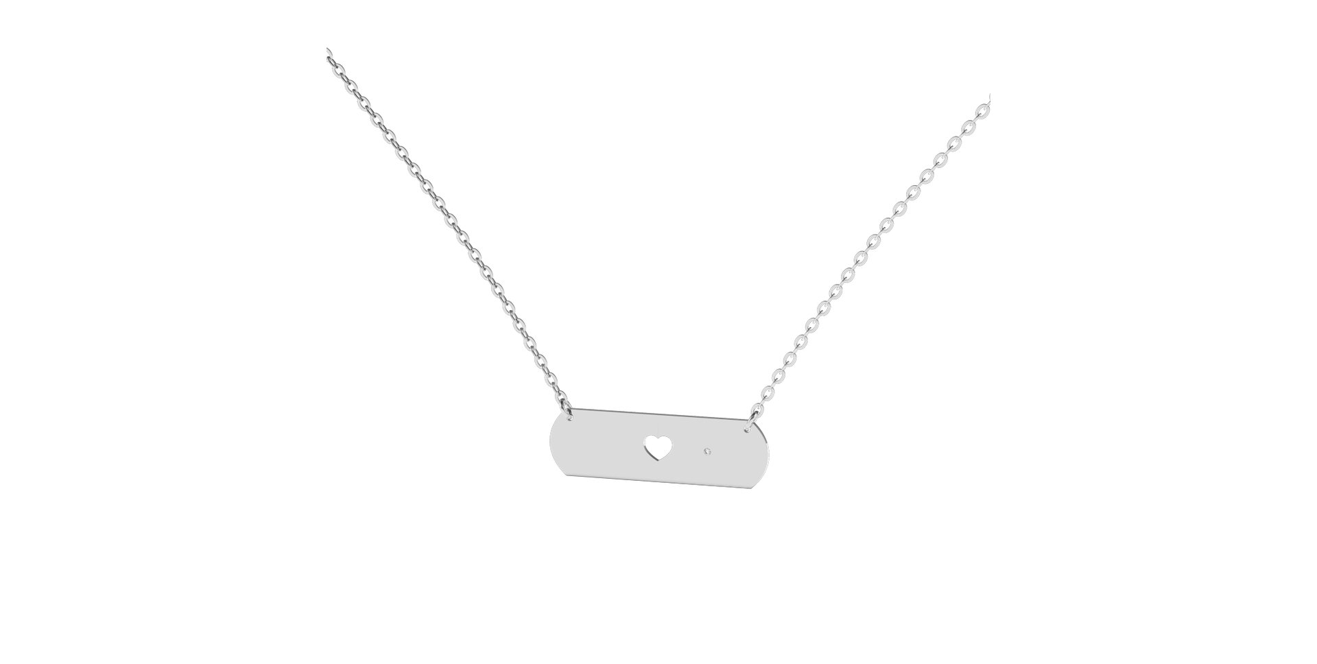 Náhrdelník s diamantem Heart Love