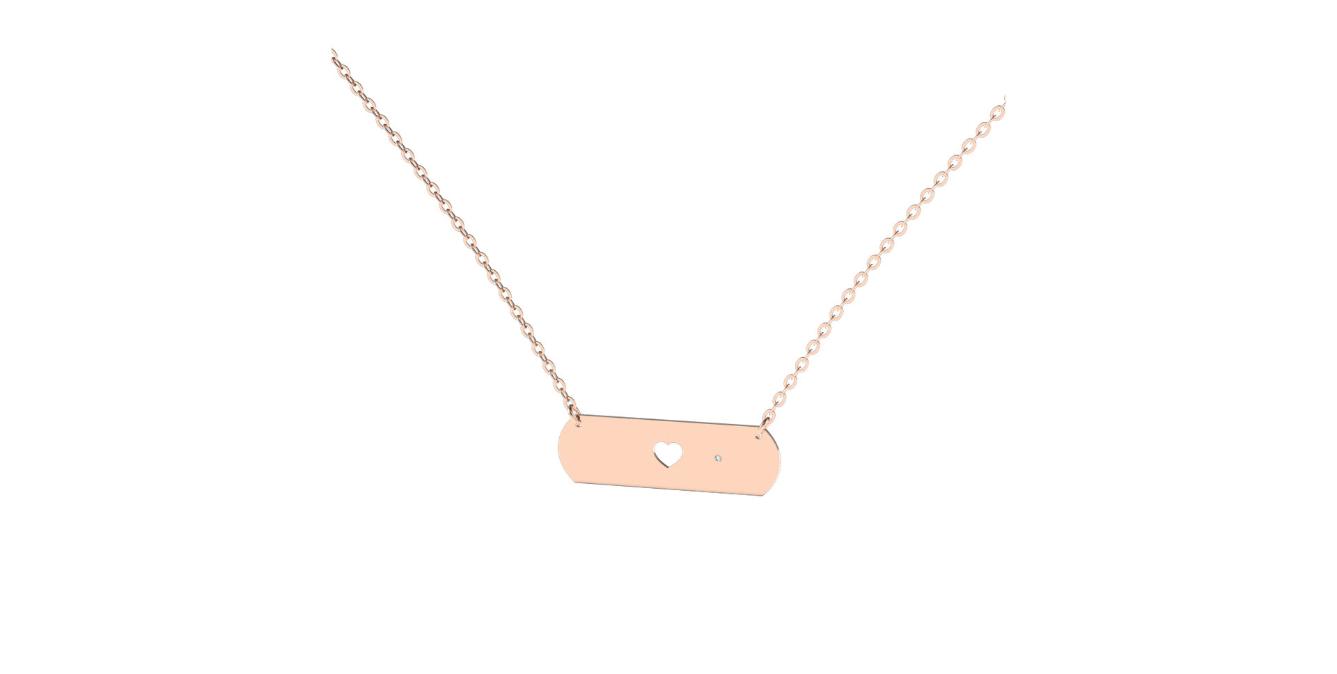 Náhrdelník s diamantem Heart Love