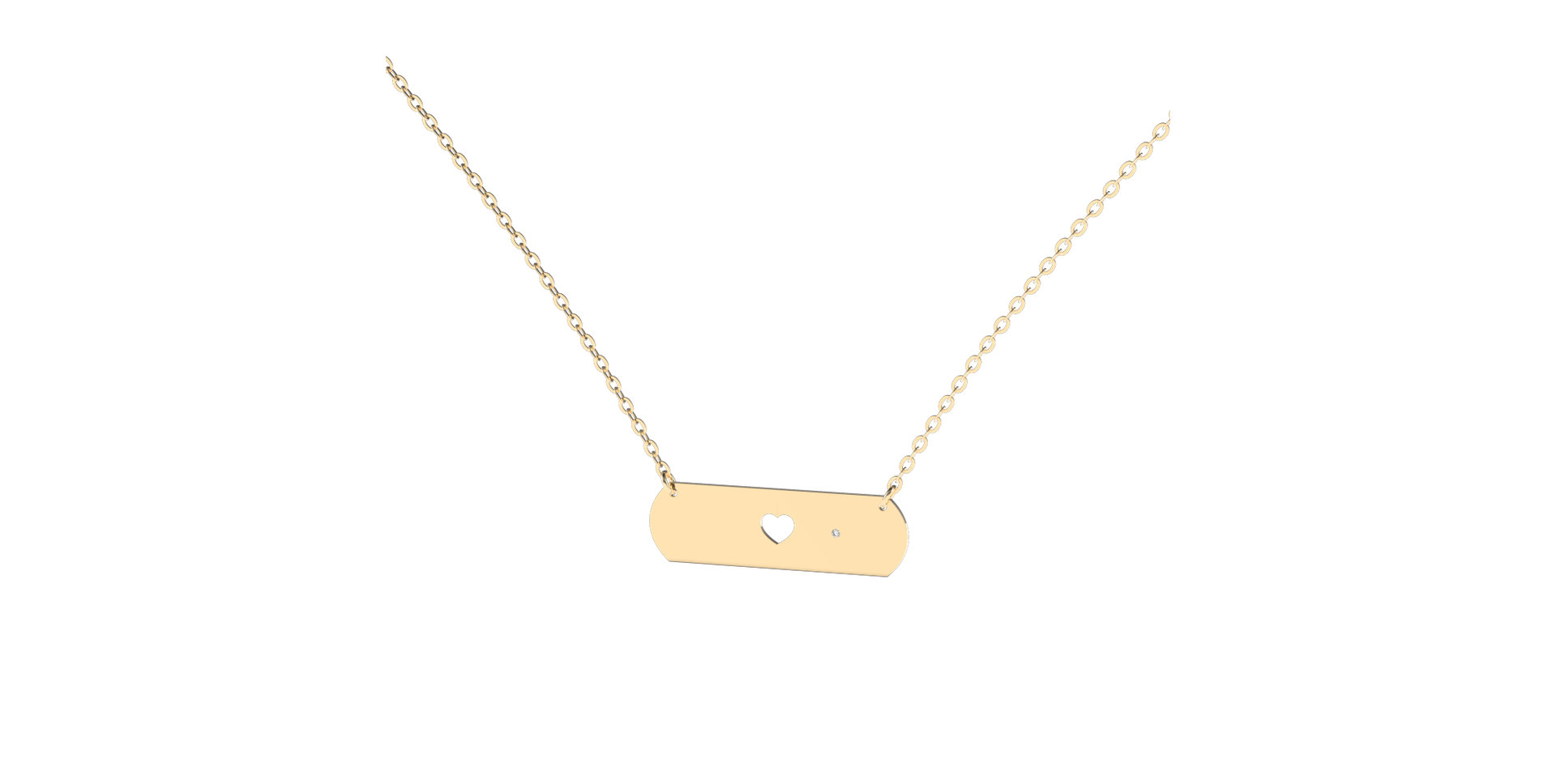 Náhrdelník s diamantem Heart Love