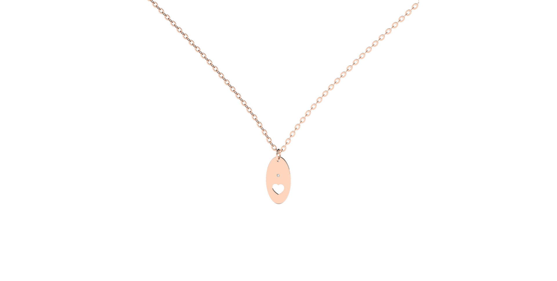 Náhrdelník s diamantem Love Heart