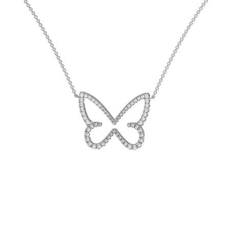 Náhrdelník s diamanty Shiny Butterfly