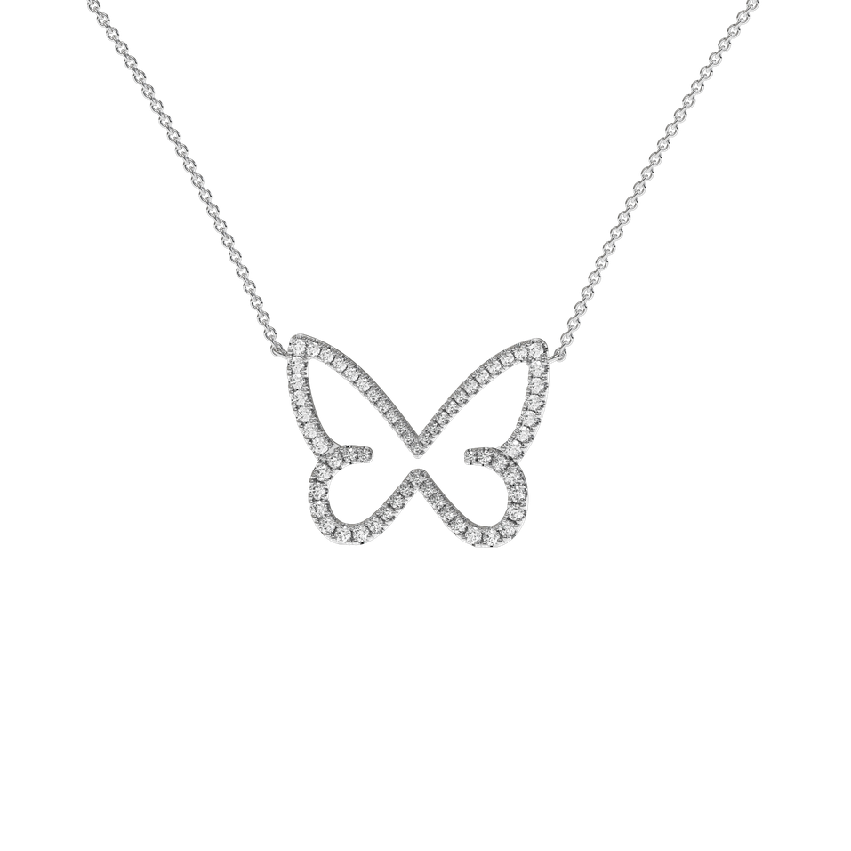 Náhrdelník s diamanty Shiny Butterfly