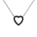 Náhrdelník s černými a bílými diamanty Tender Heart2