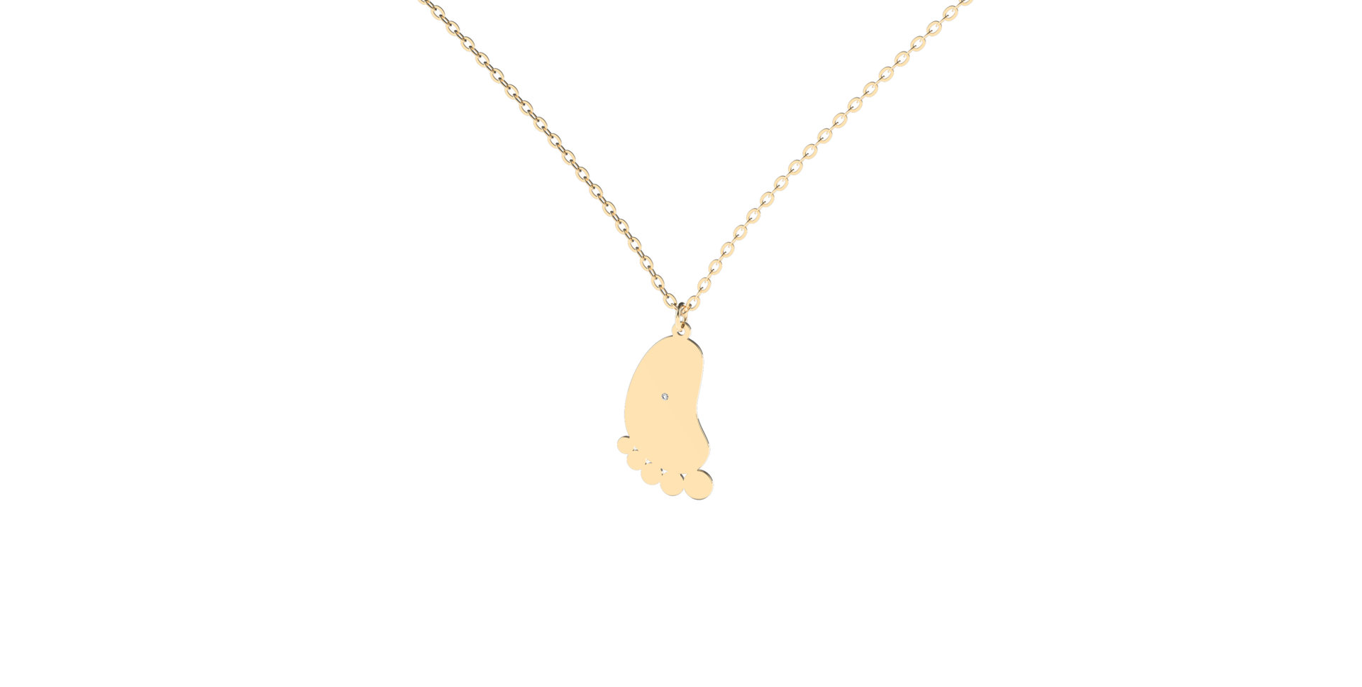 Náhrdelník s diamantem Baby Foot