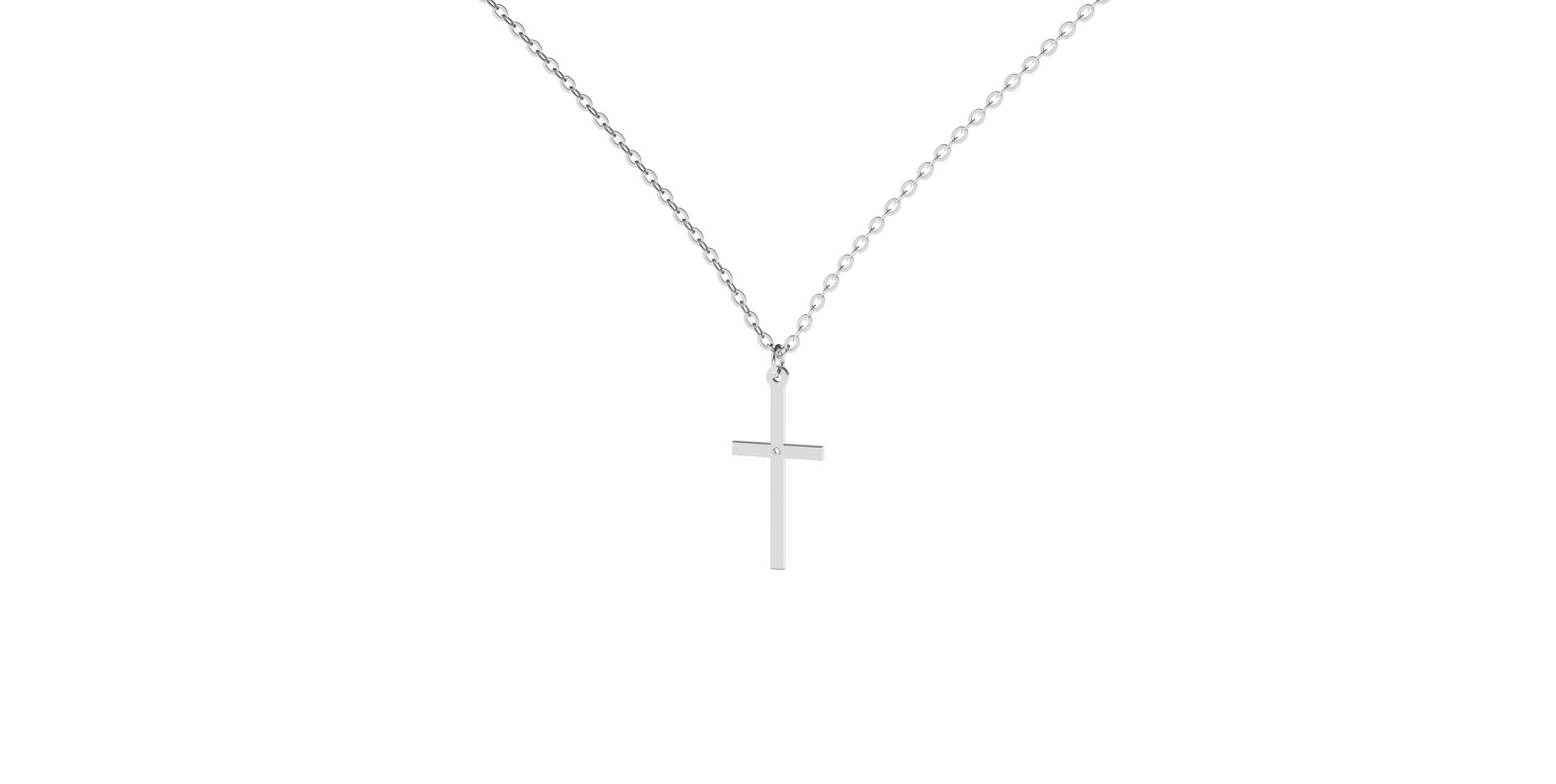 Náhrdelník s diamantem Cross
