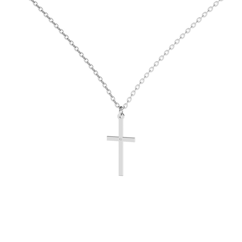 Náhrdelník s diamantem Cross