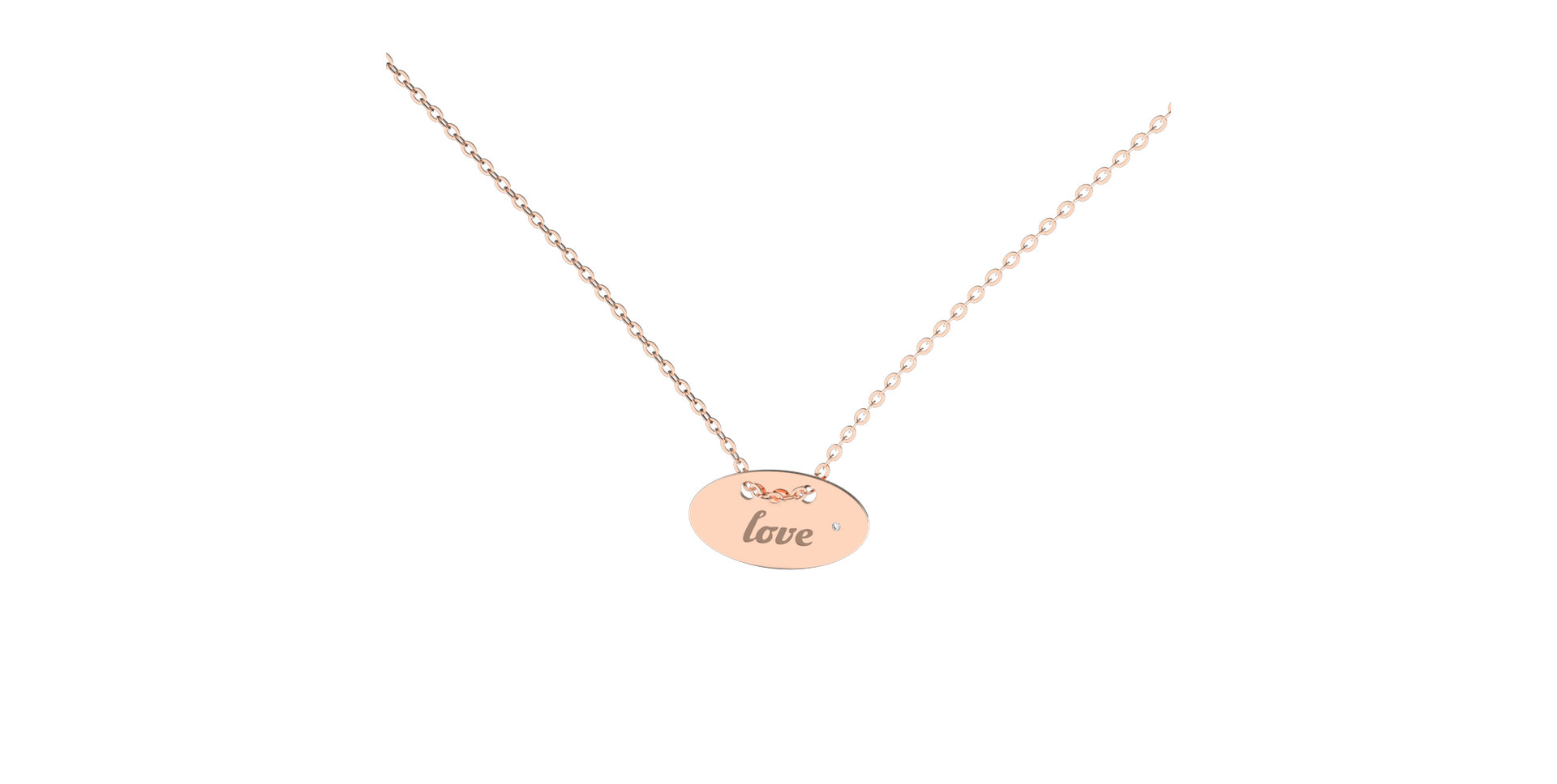 Náhrdelník s diamantem Love Y