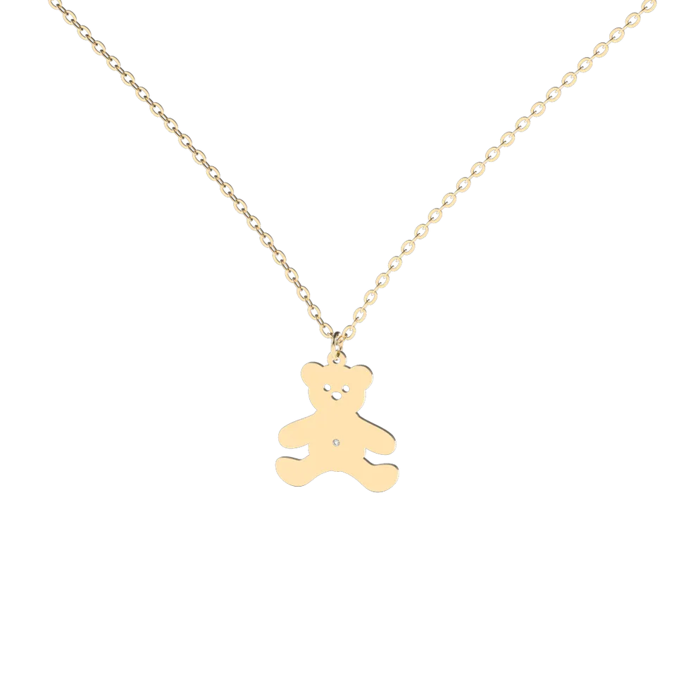 Náhrdelník s diamantem Teddy Bear
