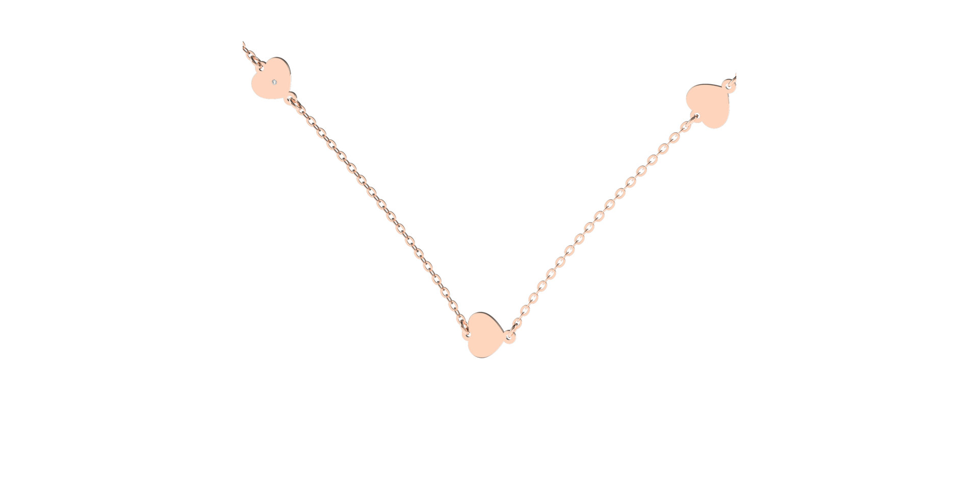 Náhrdelník s diamantem Little Heart