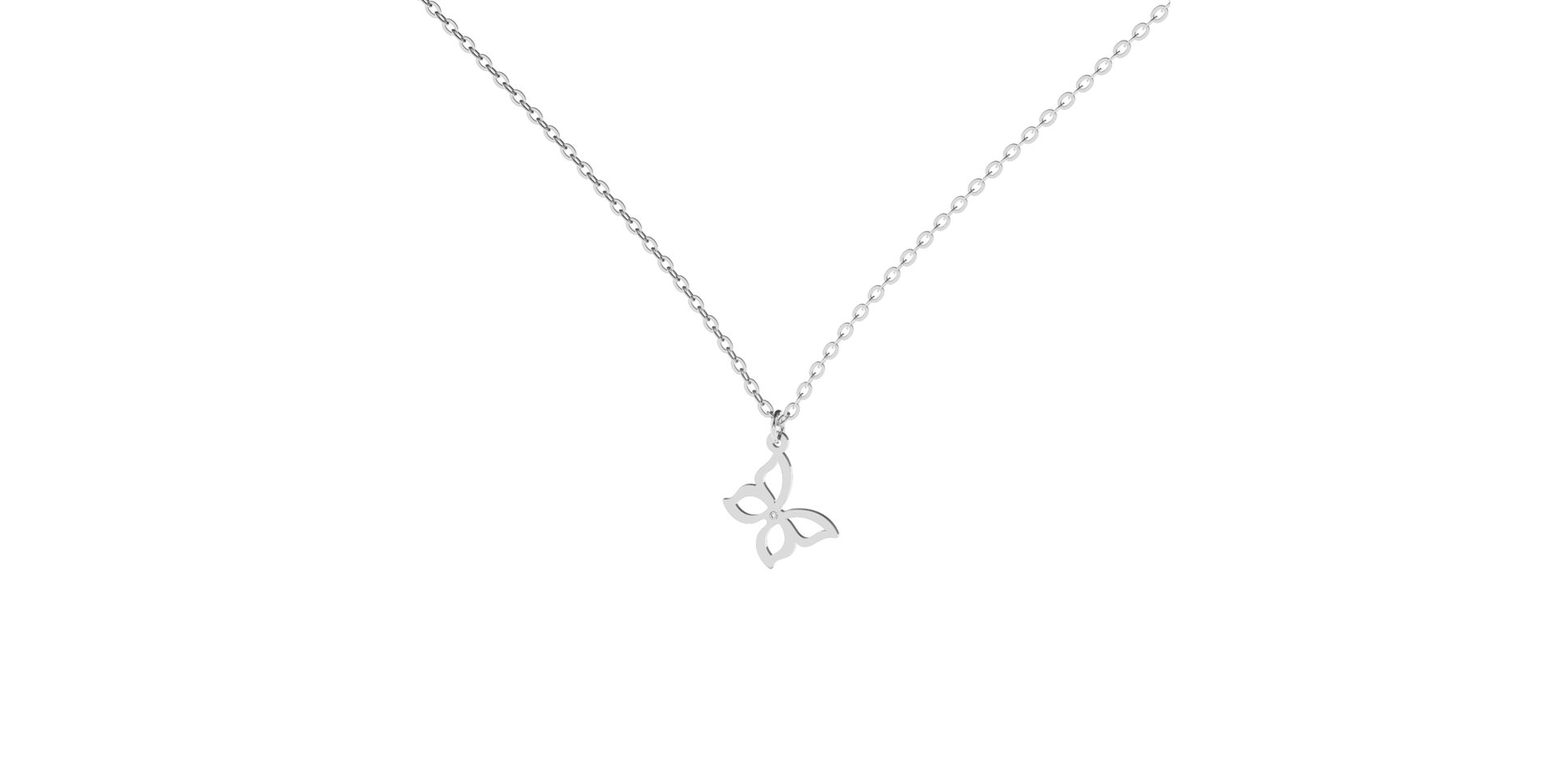 Náhrdelník s diamantem Extraordinary Butterfly