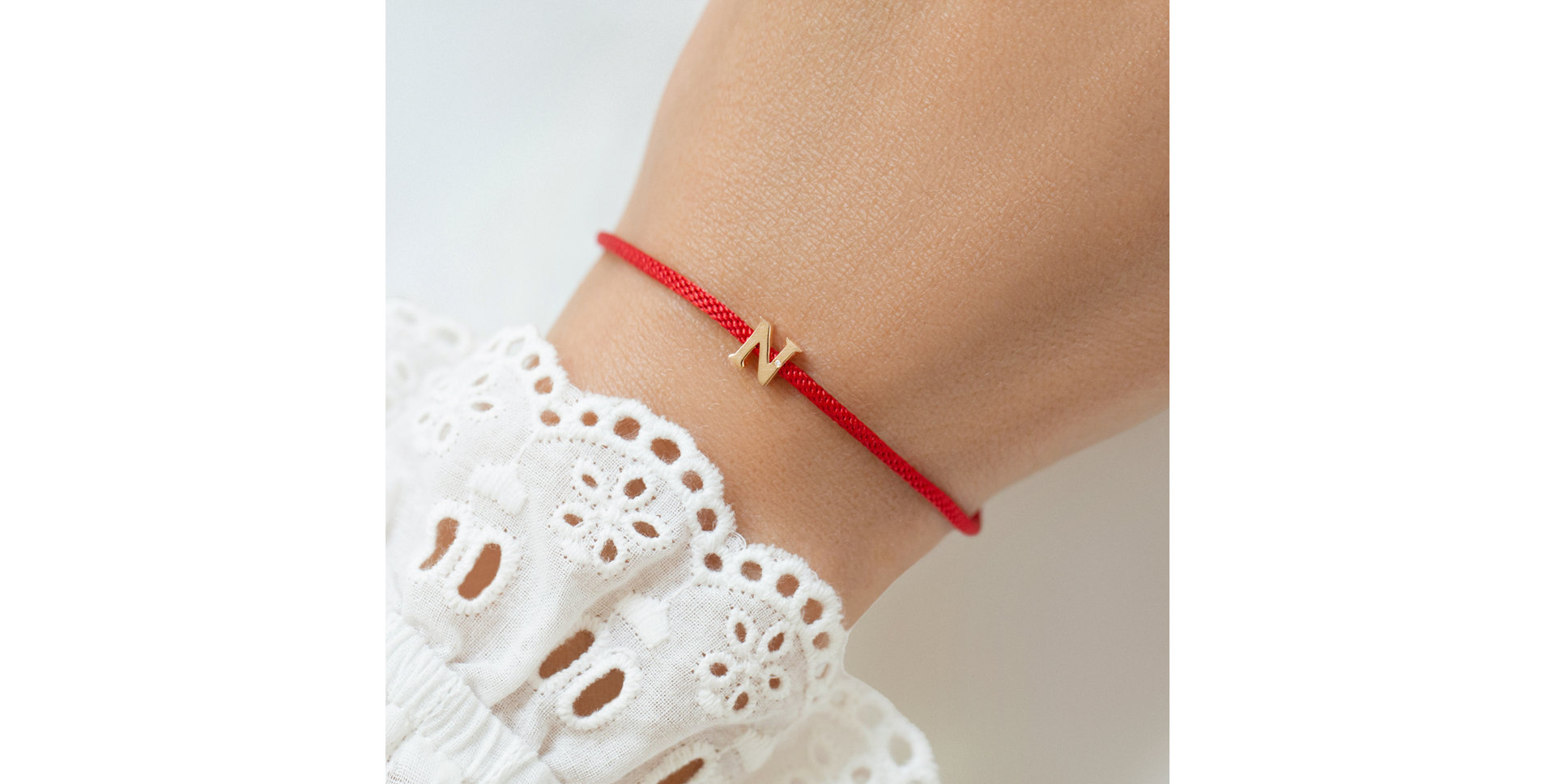 Diamantový náramek se šňůrkou Flat Line G