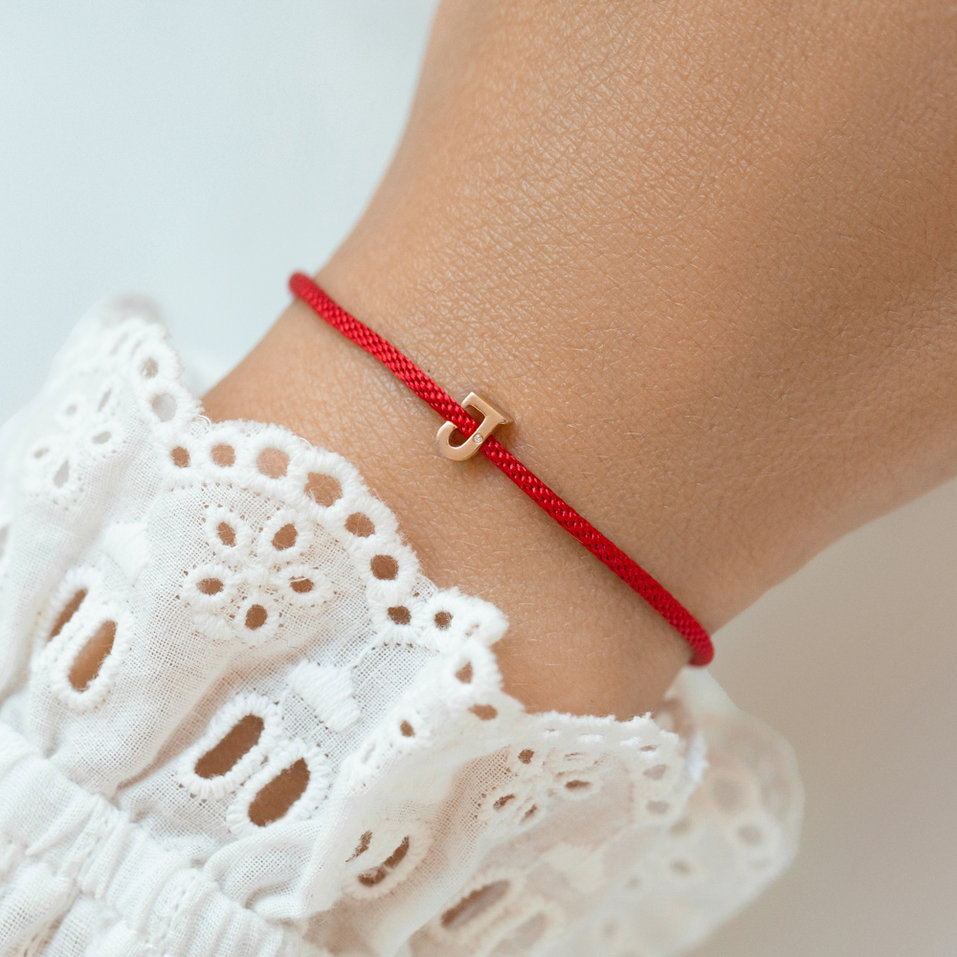 Diamantový náramek se šňůrkou Flat Line H