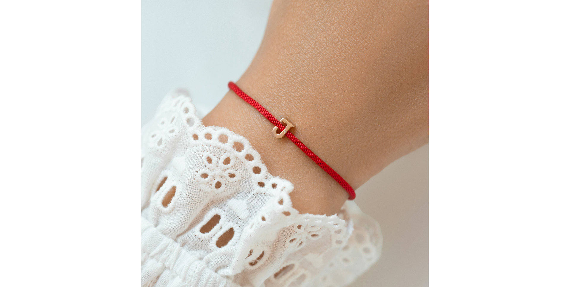 Diamantový náramek se šňůrkou Flat Line H