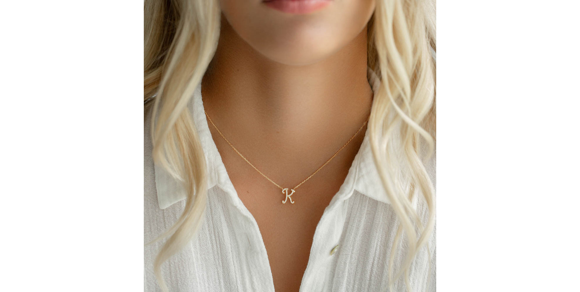 Náhrdelník s diamanty Curly Glitter K