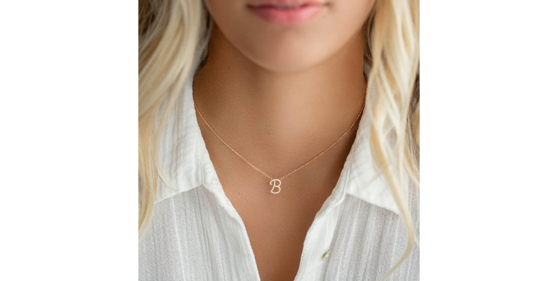 Náhrdelník s diamanty Curly Glitter T