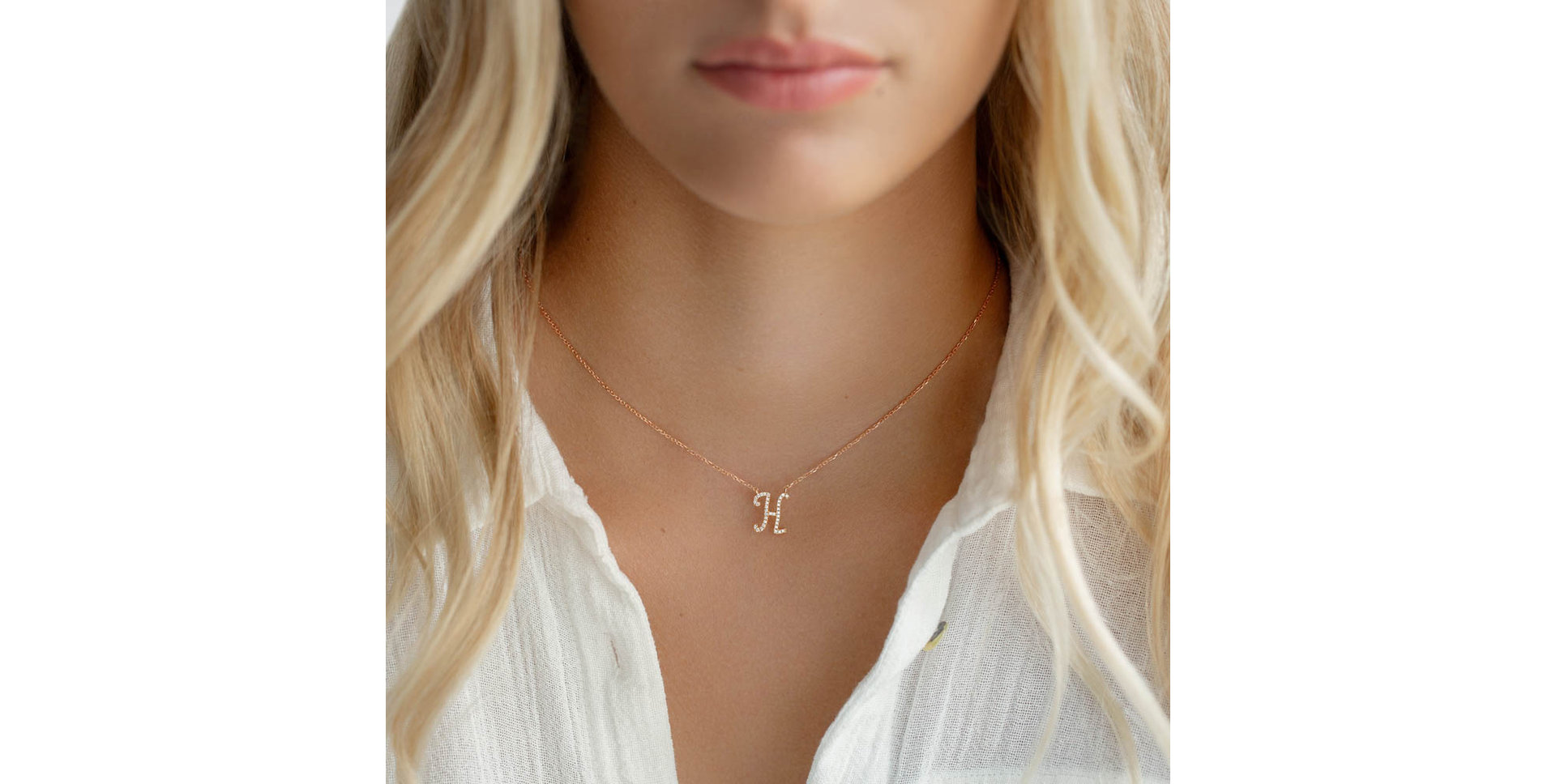 Náhrdelník s diamanty Curly Glitter W